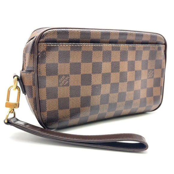 Authentic LV  Damier Ebene Pochette Saint Paul Clutch bag W/Box GUC - Picture 3 of 14